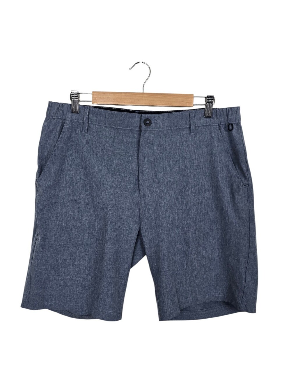 U.S. Apparel Stretch Chambray Blue Golf Performance Shorts 9" Inseam W36